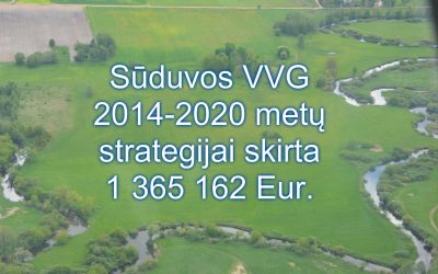 Sūduvos VVG 2014-2020 metų strategijai skirta 1 365 162 Eur.