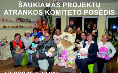 Šaukiamas projektų atrankos komiteto posėdis