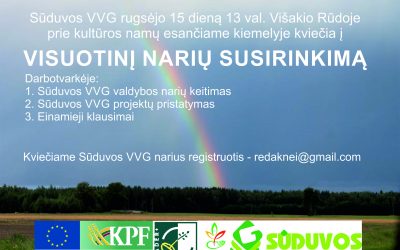 Sūduvos VVG visuotinis narių susirinkimas