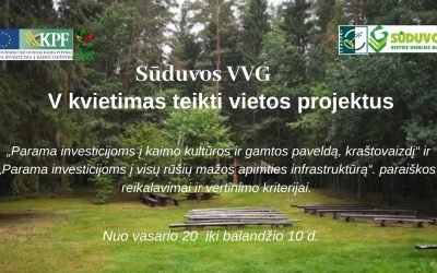 Skelbiamas penktas kvietimas teikti vietos projektų paraiškas